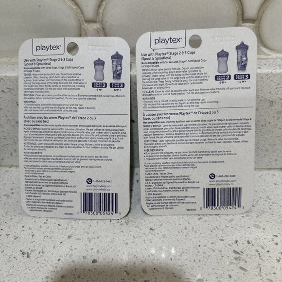 Playtex Spill-Proof Replacement Valves for Drinking Cups New Sealed - Picture 3 of 3